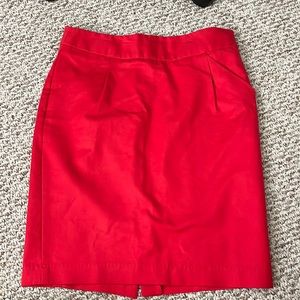 Red pencil skirt